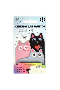 БЛОК Д/ЗАПИСЕЙ ФИГУРН 60Х81; 60Х66;60Х50, 45 ШТ КОТЫ ФЕНИКС+ 65207