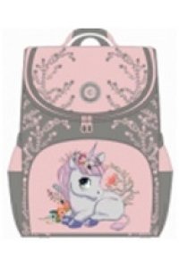 РЮКЗАК GRIZZLY RAM-384-5/2 (+МЕШОК) РОЗОВЫЙ - СЕРЫЙ (7965)