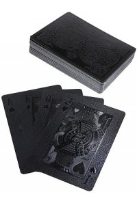 КАРТЫ ИГРАЛЬН 54Л ПЛАСТИКОВЫЕ ЧЁРНЫЕ КАРТА ИН-4389