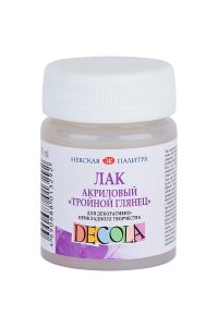 ЛАК АКРИЛОВЫЙ 50 МЛ ТРОЙНОЙ ГЛЯНЕЦ DECOLA АРТ.5828961 (3292)