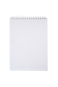 БЛОКНОТ 80Л А5 ХАТБЕР СПИРАЛЬ ПЛАСТИК VELVET БЕЛЫЙ АРТ.80Б5В1ГР_01631 (2228)