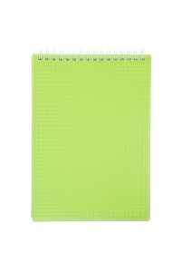 БЛОКНОТ 80Л А5 ХАТБЕР СПИРАЛЬ ПЛАСТИК LINE NEON ЗЕЛЕНЫЙ АРТ.80Б5В1ГР_03034 (1801)