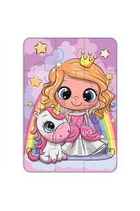 ПАЗЛЫ BABY PUZZLE ПРИНЦЕССА И ЕДИНОРОГ ДРОФА АРТ.4035