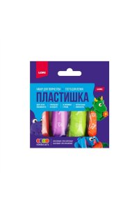 ТЕСТО Д/ЛЕПКИ 4ЦВ 120ГР ПЛАСТИШКА НЕОН (КОРОБКА С ВЫРУБНЫМ ОКНОМ)ТДЛ-047