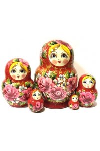 МАТРЕШКА 5 В 1 ЛАМПОЧКА БОЛЬШАЯ (ЦВЕТЫ, ЭСКИЗ 63, РОЗЫ) МЛ05140363 (3432)