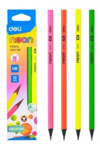 КАРАНДАШ Ч/Г DELI NEON HB (ТРЕХГРАН) В АСС EU54700-1 (6114)