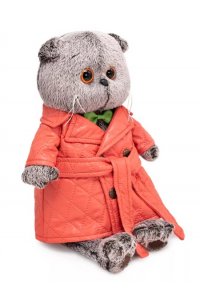 ИГРУШКА МЯГ БАСИК (В СТЕГАНОМ ПАЛЬТО) АРТ.KS22-243 (1314)