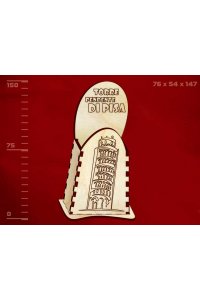 ЗАГОТОВКА ДЕРЕВЯННАЯ КАРАНДАШНИЦА ПИЗАНСКАЯ БАШНЯ АРТ.12328
