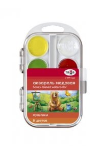 КРАСКИ АКВ 8ЦВ П/УП Б/К МЕДОВ МУЛЬТИКИ ГАММА /ЕВРОПОДВЕС/ 211046_8 (2245)