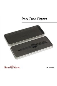 РУЧКА ШАР СИН FIRENZE 1ММ ЧЕРНЫЙ КОРПУС/СЕРЕБРЯН ФУТЛЯР BRUNO VISCONTI 20-0298/10 (2963)
