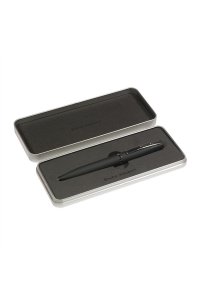 РУЧКА ШАР СИН PORTOFINO 1ММ ЧЕРНЫЙ КОРПУС/СЕРЕБРЯН ФУТЛЯР BRUNO VISCONTI 20-0251-01/10 (2680)