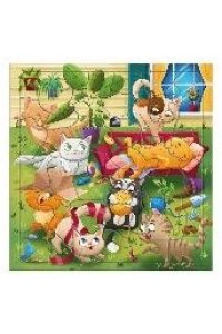 ПАЗЛ ФИГУРН НА ПОДЛОЖКЕ 30*30,5 СМ 45ЭЛ КОТИКИ ГЕОДОМ (9059)