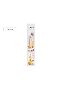 НАБОР КИСТЕЙ 5ШТ БЕЛКА КРУГЛЫЕ (№1,2,3,4,5) MAZARI M-5136