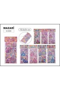 НАКЛЕЙКИ ДЕКОРАТИВНЫЕ MAZARI ОДЕНЬ КУКЛУ (2 ЛИСТА) 10.5*24 СМ M-8581 (0200)