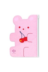 ПАПКА Д/ДОКУМЕНТОВ НА МОЛНИИ 21*14,5 СМ ГЛИТТЕР ПВХ ВЫРУБКА РОЗОВЫЙ МИШКА ФЕНИКС+ 52573