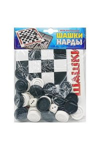 НАСТ ИГРА НАБОР ШАШКИ-НАРДЫ (С ПОЛЕМ) /ПАКЕТ/ ЗАДИРА 6525