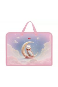 ПАПКА С РУЧКАМИ А4 70 ММ НА МОЛНИИ GLAMOURR (ПЛАСТИК) HATBER AMN_08098 (5378)