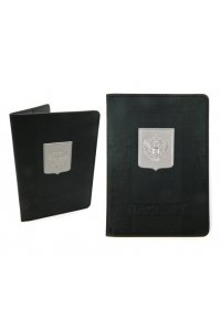 ОБЛОЖКА Д/ПАСПОРТА ЧЕРНЫЙ С МЕТАЛЛ ГЕРБОМ АРТ.CE-6024/CB-390 (0833)