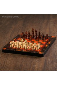 НАСТ ИГРА ШАХМАТЫ ШАШКИ НАРДЫ ЛАМИРАН 30СМ ДЕРЕВО СИМА-ЛЕНД АРТ.3635884