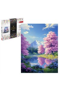 АЛМАЗНАЯМОЗАИКА 30*40 САКУРА У ОЗЕРА АРТ. 71411
