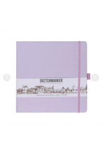 СКЕТЧБУК SKETCHMARKER 80Л 20*20СМ ФИОЛЕТОВЫЙ ПАСТЕЛЬНЫЙ АРТ. 2314705SM (9901)
