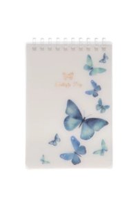БЛОКНОТ 80Л А6 ХАТБЕР СПИРАЛЬ ПЛАСТИК БАБОЧКИ АРТ.80Б6A1МС_36198 (2567)