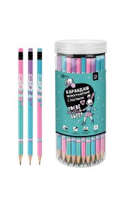 КАРАНДАШ Ч/Г С ЛАСТ ФЕНИКС+ HB ЗАЙЧИК В АСС 57466