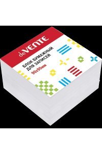 БЛОК Д/ЗАП КУБ 90*90*50 БЕЛ DEVENTE (ПРОКЛЕЕННЫЙ) 2012902 (0573)