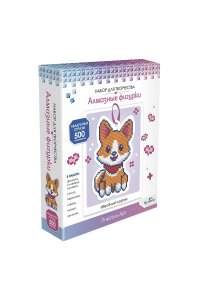 АЛМАЗНАЯ ФИГУРКА С МАГНИТОМ И ЛЕНТОЧКОЙ ВЕСЁЛЫЙ КОРГИ АРТ.08643