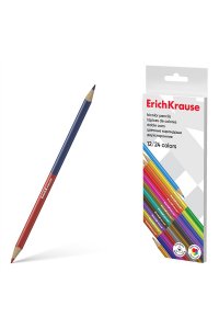 КАРАНДАШИ 24ЦВ 12ШТ BASIC BICOLOR (ТРЕХГРАНН/ДВУСТОР) АРТ.EK 50531