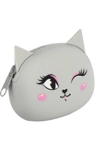 КОШЕЛЁК Д/БАНКНОТ И МОНЕТ 9*7*3,5 ММ СИЛИКОН ОЗОРНАЯ КОШЕЧКА 69137