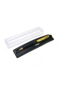 РУЧКА INTELLIGENT ШАР СИН 0,7ММ ЧЕРНО-ЗОЛОТОЙ КОРП (ПОВОРОТ МЕХАНИЗМ) /ФУТЛЯР/ BV-175