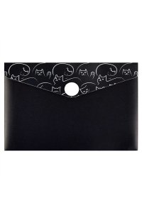 ПАПКА Д/КАРТ И ВИЗИТОК НА КНОПКЕ 10,5*7,4СМ КОТЫ (ПЛАСТИК) ФЕНИКС+ 59392