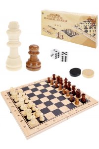 НАСТ ИГРА НАБОР ШАХМАТЫ ШАШКИ НАРДЫ (ПОЛЕ 29*14,5*3 СМ) РЫЖИЙ КОТ ИН-9464
