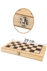 НАСТ ИГРА НАБОР ШАХМАТЫ ШАШКИ НАРДЫ (ПОЛЕ 29*14,5*3 СМ) РЫЖИЙ КОТ ИН-9464