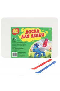 ДОСКА Д/ЛЕПКИ А4+2 СТЕКА С БОРТОМ БЕЛАЯ ПРОФ-ПРЕСС АРТ.ДЛ-4990 (9904)