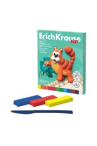 ПЛАСТИЛИН ВОСКОВОЙ МЯГКИЙ 12ЦВ 156Г (СО СТЕКОМ) ERICH KRAUSE 61328