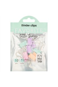 ЗАЖИМ ЧЕРН 19ММ 10ШТ MESHU PASTEL АРТ.MS_65867 (8672)