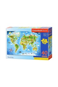 ПАЗЛЫ 40 МАКСИ CASTORLAND КАРТА МИРА В-040117/ MX-040117