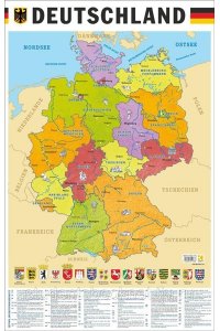Карта ГЕРМАНИИ на немецком языке (58 х 87см)