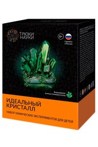 НАБОР Д/ЭКСПЕРИМЕНТОВ ИДЕАЛЬНЫЙ КРИСТАЛЛ (ЗЕЛЕНЫЙ) ТРЮКИ НАУКИ (8+) АРТ.Z118 (0302)