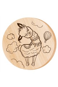 НАБОР Д/ВЫЖИГАНИЯ ДОЩЕЧКА ЛАМА (КРУГ 130 ММ) *ДК* АРТ.04461