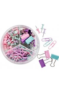 НАБОР КАНЦ 162 ПРЕДМ (СКРЕПКИ+КНОПКИ+ЗАЖИМЫ) ПАСТЕЛЬНЫЕ DL2284 DO-502 (1721)