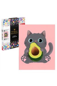 АЛМАЗНАЯ МОЗАИКА 20*25 КОТ И АВОКАДО АРТ.70835 (0871)