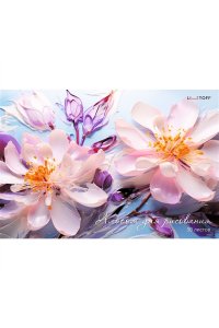 АЛЬБОМ Д/РИС 30Л СКЛЕЙКА ЛАК /ЧАСТ/ ЭКСМО НЕЖНЫЕ ЦВЕТЫ А2Л302621 (2866)