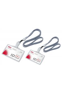 БЕЙДЖ ГОРИЗОНТ ЗАЖИМ ВРАЩАЮЩИЙСЯ ШНУР 103*78ММ (СЕРЫЙ) DELI E5744 (7443)