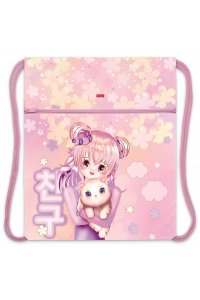 МЕШОК Д/ОБУВИ HATBER 1 ОТД С КАРМАНОМ 34*47 СМ АНИМЕ С КОТИКОМ NMN_29044
