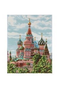 АЛМАЗНАЯ МОЗАИКА 30*40СМ С ПОДРАМ ХРАМ ВАСИЛИЯ БЛАЖЕННОГО 