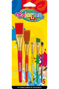 НАБОР КИСТЕЙ 5ШТ COLORINO Д/АКРИЛОВЫХ КРАСОК (БЛИСТЕР) АРТ.CL39062PTR (9062)