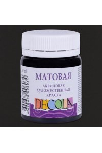 КРАСКА АКРИЛ 50МЛ ДЕКОЛА ЧЕРНАЯ (МАТОВАЯ) 14328810 (6034)